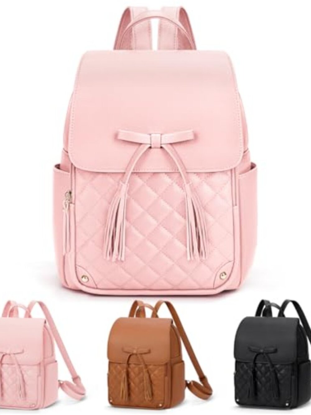 PU Leather Mini Backpack Purse Anti-Theft Convertible Small Lightweight Women